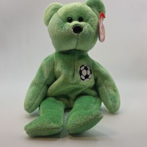 Kicks The Green Soccer Bear Ty Beanie Babies Collectible Plush Toy 1999